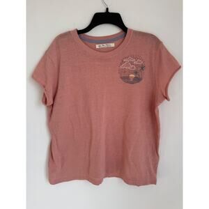 We the Free People WipeOut Sunset Embroidered Beach Tee Lightweight